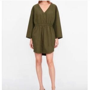 Zara Olive Green Dress Size Medium